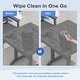 preview thumbnail 25 of 24, HDPE 35.8''L Square Dining Table with 1.7''D Bulit-in Umbrella Hole