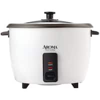 Aroma ARC-1033E 60-Cup Commerical Electronic Rice Cooker, White