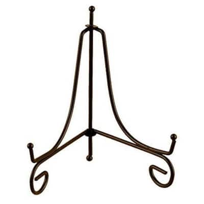 Black Iron Folding Plate Stand for 6–10 Inch Dishes Decorative Plate Display Holder Rack