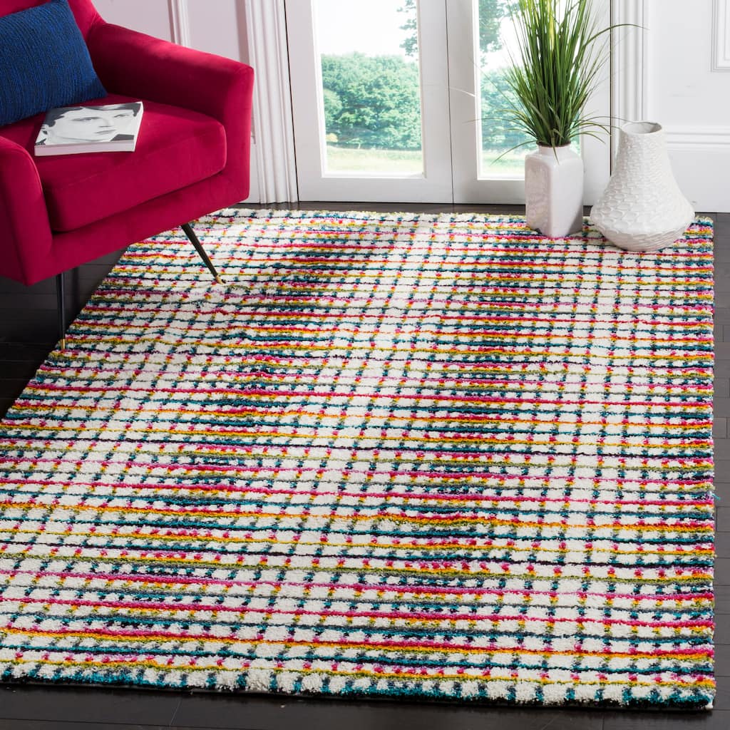 SAFAVIEH Fiesta Shag Hateme Abstract Rug