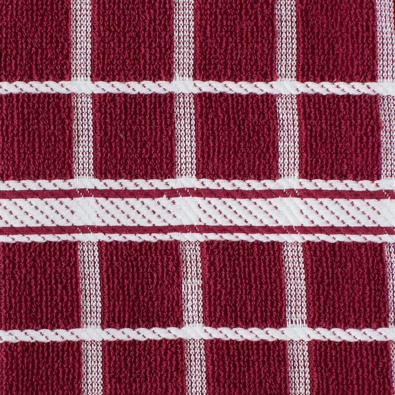 DII Solid Honey Gold Windowpane Terry Dishtowel 4 Piece