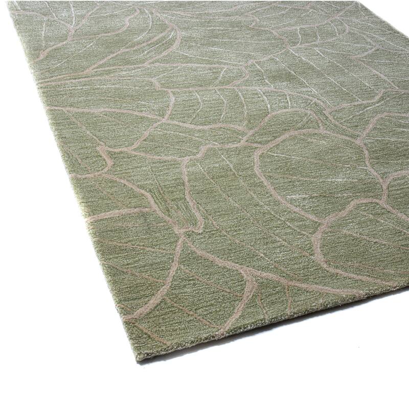 Bashian Jazmin Light Green Contemporary Area Rug