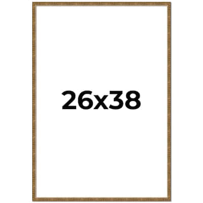 26x38 Frame Gold Picture Frame - Complete Modern Photo Frame Includes