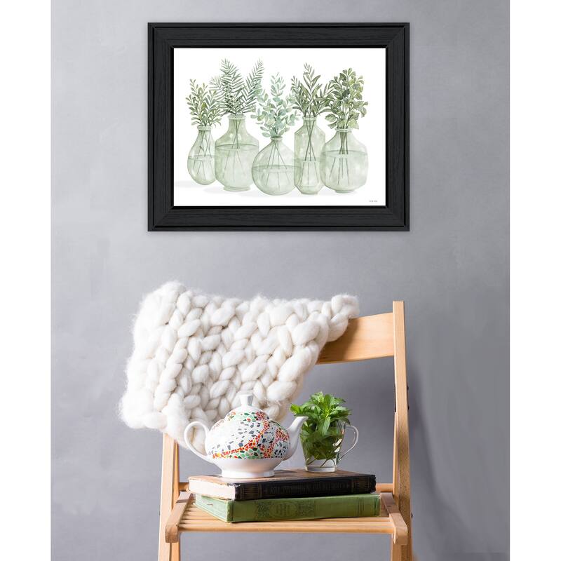 TrendyDecor4U Farmhouse "Simply Sage I" Framed Print Wall Art
