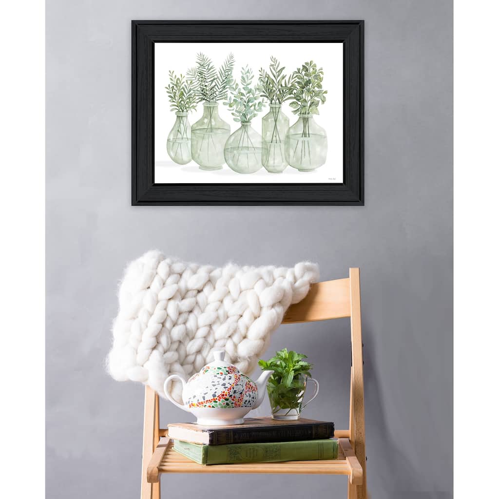 TrendyDecor4U Farmhouse "Simply Sage I" Framed Print Wall Art