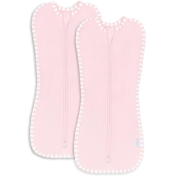 slide 2 of 37, Easy Zipper Wrap 2 Pack Swaddle Blanket by Comfy Cubs Large - Pink