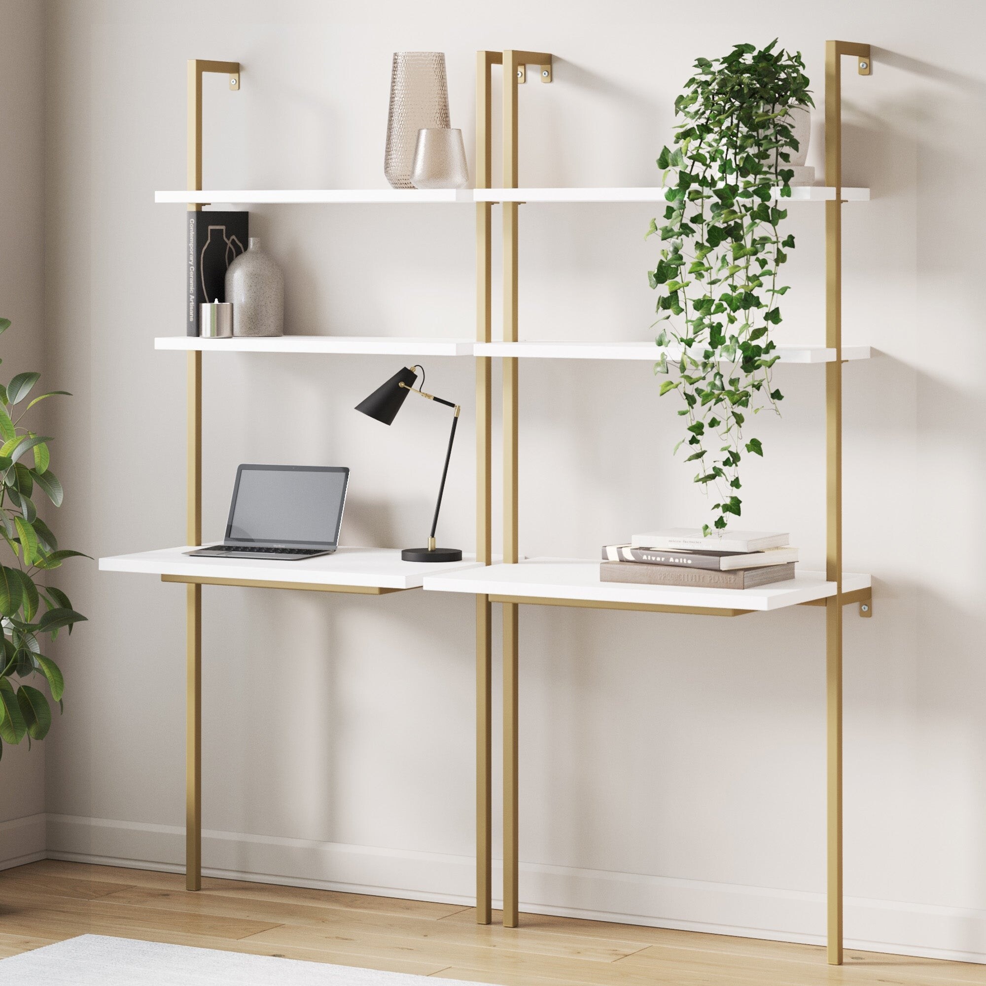 Wall mounted outlet leaning desk