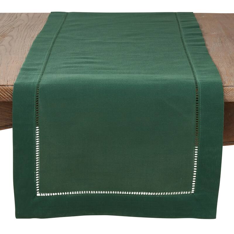 Classic Hemstitch Border Table Runner - 16" x 72"