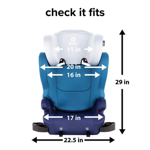 dimension image slide 3 of 5, Cambria® 2 2-in-1 High-Back Booster