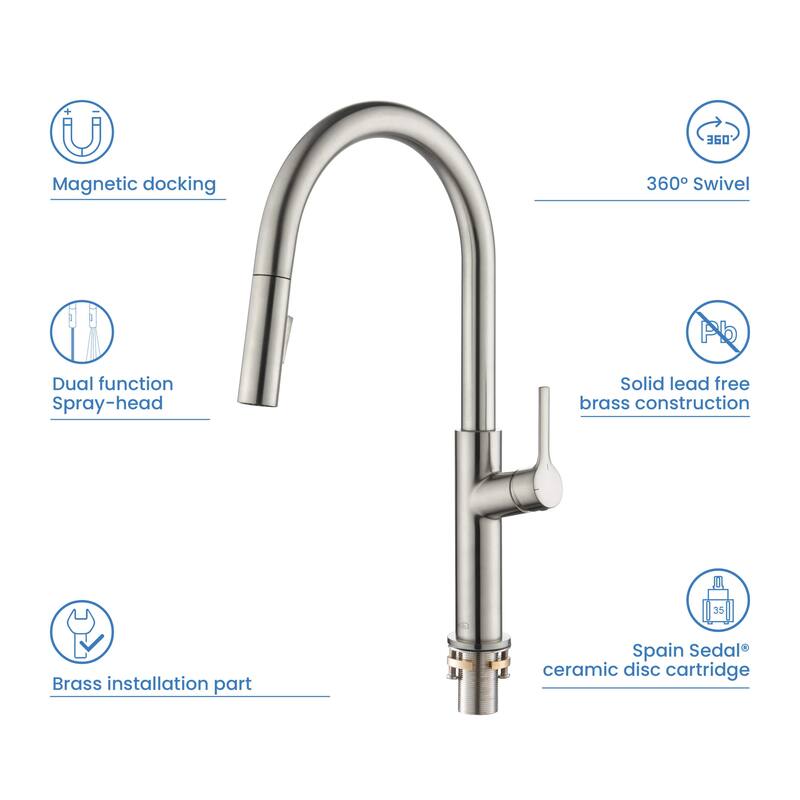 Fusion-T Single Handle Pull Down Kitchen Sink Faucet