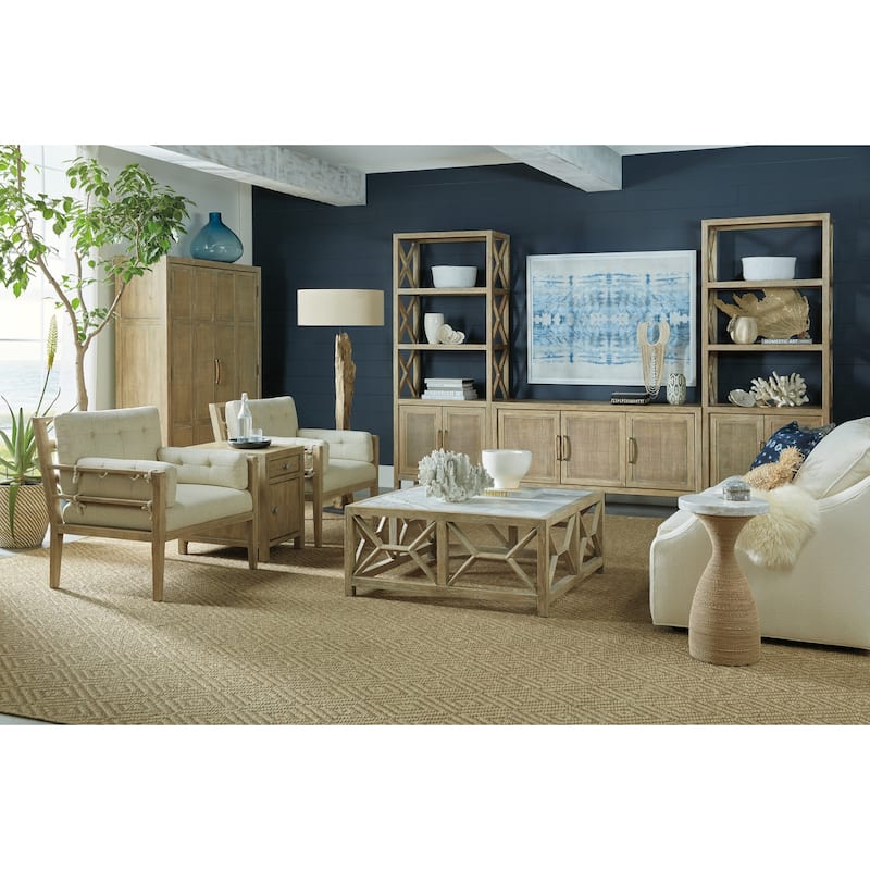 Hooker Furniture Surfrider 22" Square Coastal Casual Luxury End Table