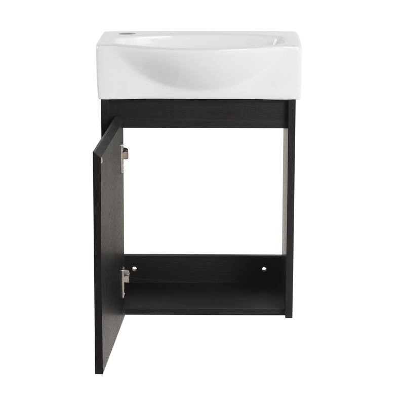 BNK 16"/20"/24"/30"/36" Single Sink Bathroom Vanity with Soft Close Door and Shelf