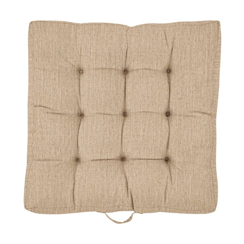 Sorra Home Sunbrella Square Tufted Floor Pillow with Handle