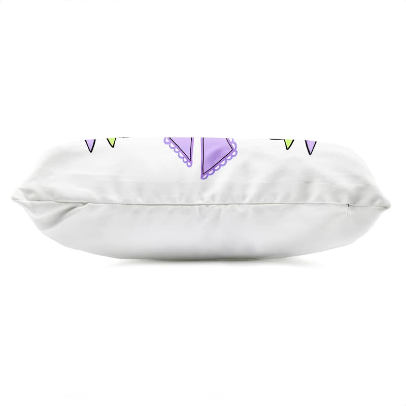 Stupell Vivid Feminine Ribbons & Bows Printed Outdoor Throw Pillow Design by Katie Conley