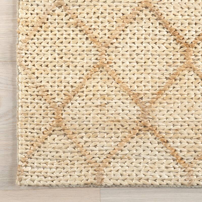 Home Conservatory Tiles Handwoven Jute Area Rug