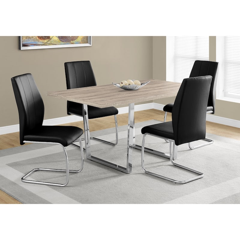 Dining Table, Rectangular, Kitchen, Dining Room, Chrome Metal
