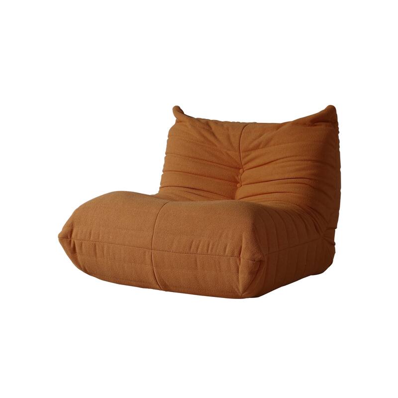 Fireside Chair Single Sofa Teddy Fabric Bean Bag Chair