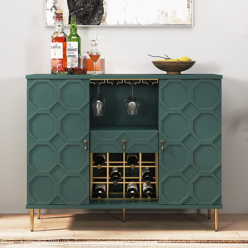 47.23'' Large Coffee Bar Cabinet Sideboard Table - Green