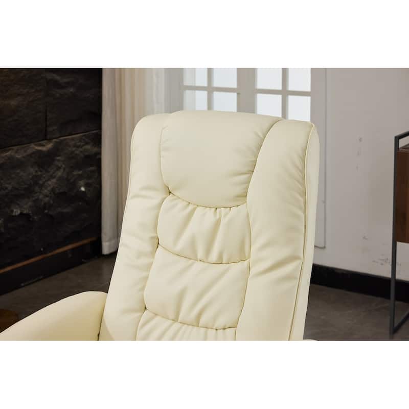 360° Swivel Massage Lounge Chair with 5-Point Vibration & Heated Seat