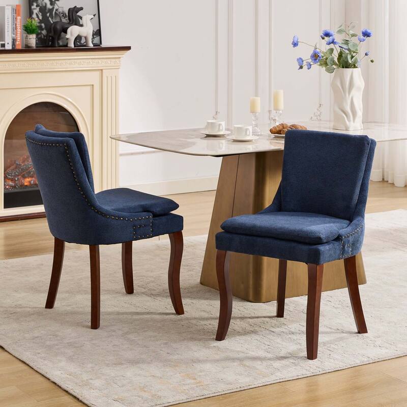 Chenille Dining Chairs Set of 2