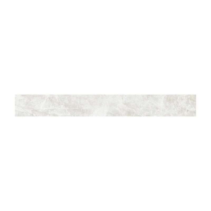 Galleria White 3x24 Semi-Polished Porcelain Bullnose Tile Trim - 3 x 24 - 1-Piece