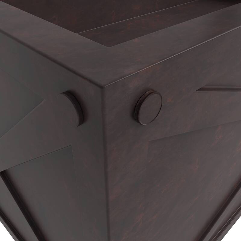 Bonsai Rectangular Fiberstone Planter Box, Modern Weather-Resistant Indoor/Outdoor Pot with Drainage for Healthy Plants