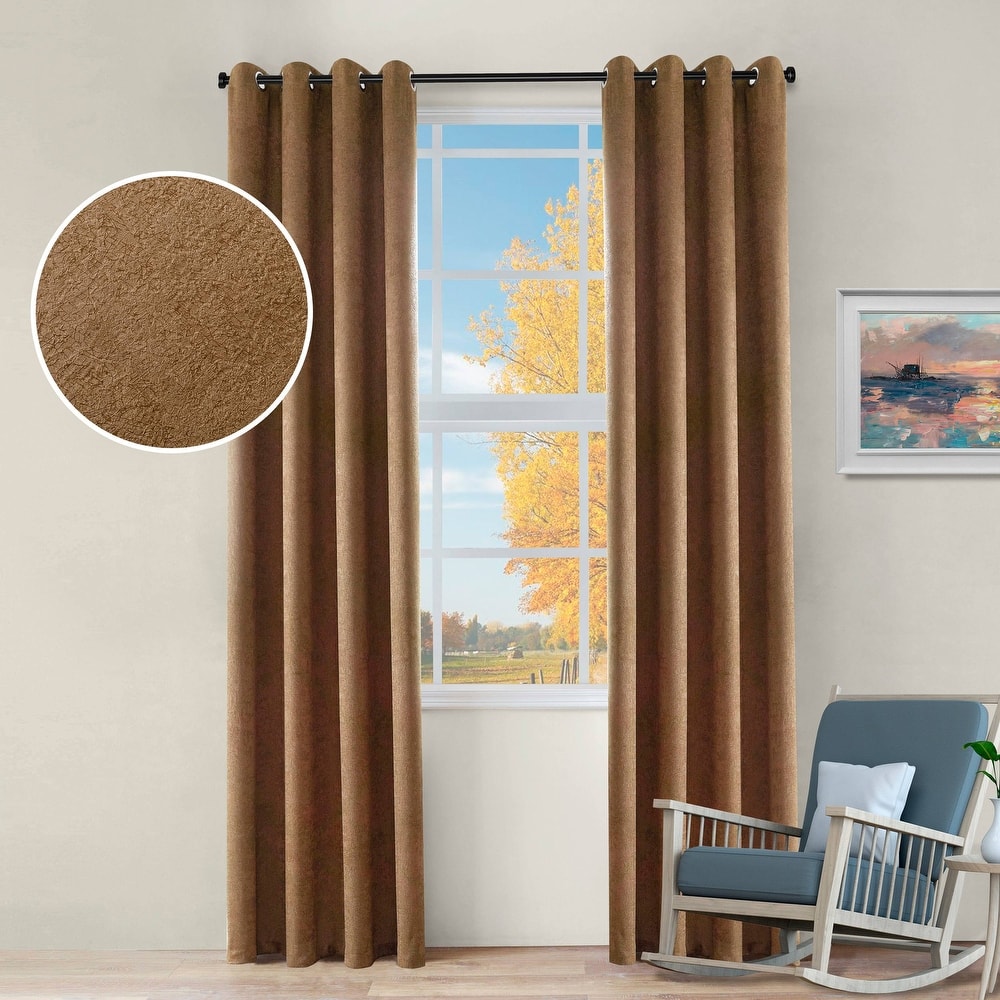 Superior Senna Washable Room Darkening Curtains, Set of 2 Panels