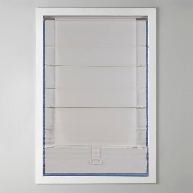 Madison Park Leighton Printed Faux Silk Room Darkening Cordless Roman Shade