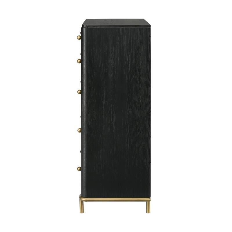 Anser Black 5-drawer Chest