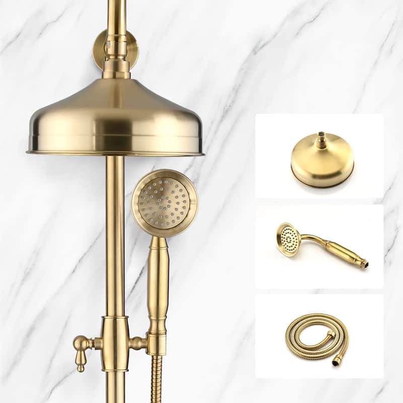 YASINU Vintage 8 inch Rain Shower Head Shower System