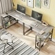 preview thumbnail 71 of 113, Small L Shaped Desk with Storage Shelves Corner Computer Desk