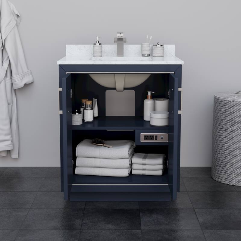 Icon Single Vanity Set, Cultured Marble Top, No Mirror