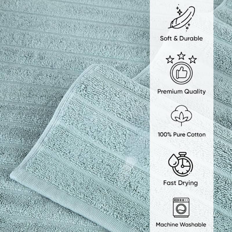 Brampton Plush Absorbent Non-Slip Cotton Bath Mat Set of 2