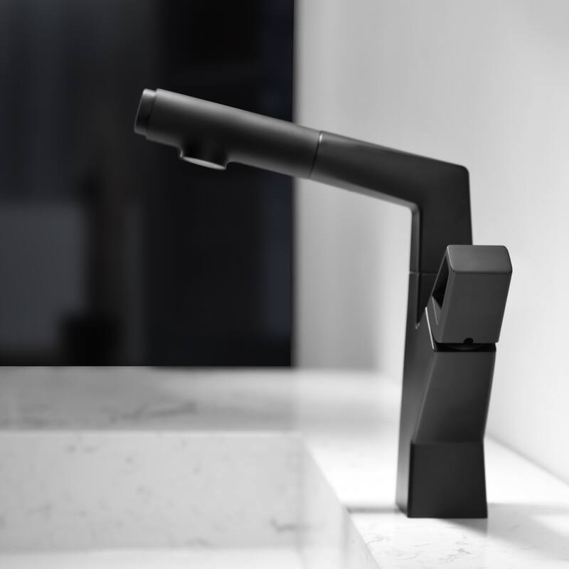 Pull Out Swivel Single Hole Bathroom Faucet