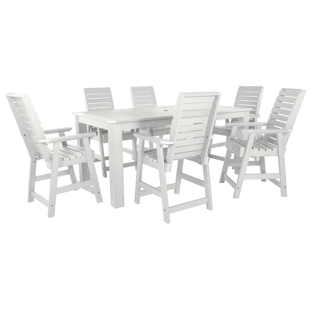 HIGHWOOD 7-Piece Counter Height Outdoor Dining Set - 42" x 84" Table