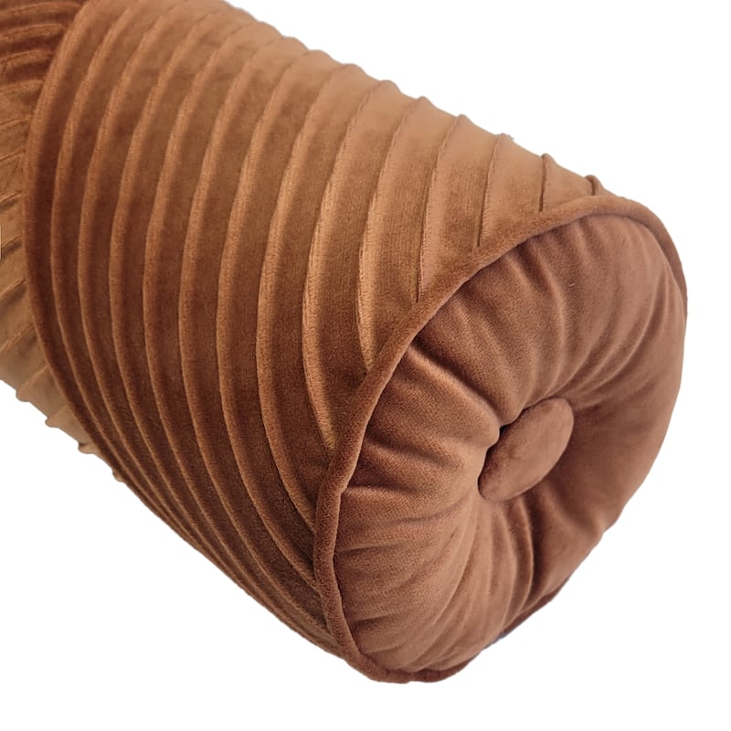 Edie At Home Chelsea Spliced Neckroll Decorative Throw Pillow 7x18
