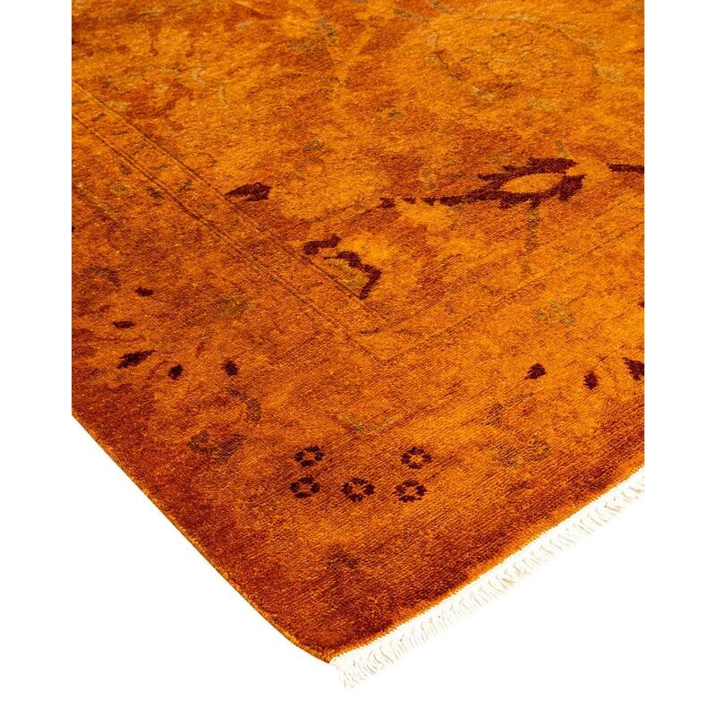 Vibrance, One-of-a-Kind Hand-Knotted Area Rug - Gold, 6' 1" x 8' 8" - 6' 1" x 8' 8"