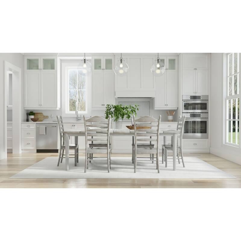 Ladder Back Solid Dining Chair - 42" - Driftwood Brown