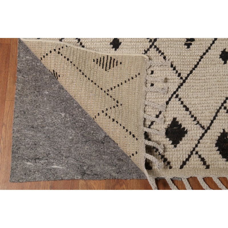 Trellis Moroccan Oriental Area Rug Handmade Wool Carpet - 8'9"x 12'3"