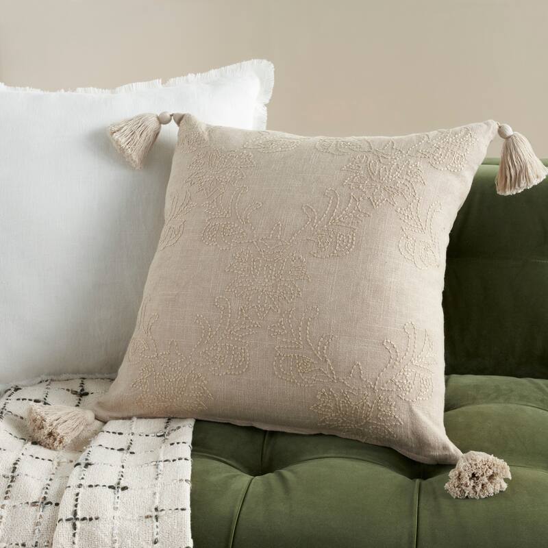 Mina Victory Cover Floral Throw Pillow