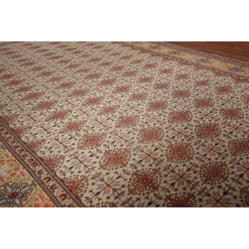 All-Over Geometric Anatolian Turkish Vintage Rug Handmade Wool Carpet - 6'6" X 9'7"