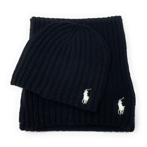 black polo beanie