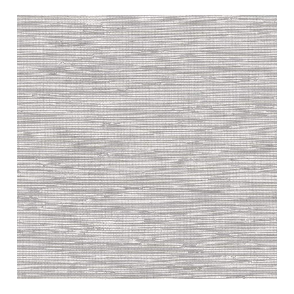 NuWallpaper Tibetan Grasscloth Silver Peel & Stick Wallpaper - 216in x 20.5in x 0.025in