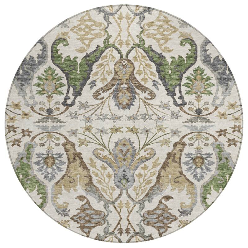 HomeRoots Floral Transitional Rectangle Outdoor Rug