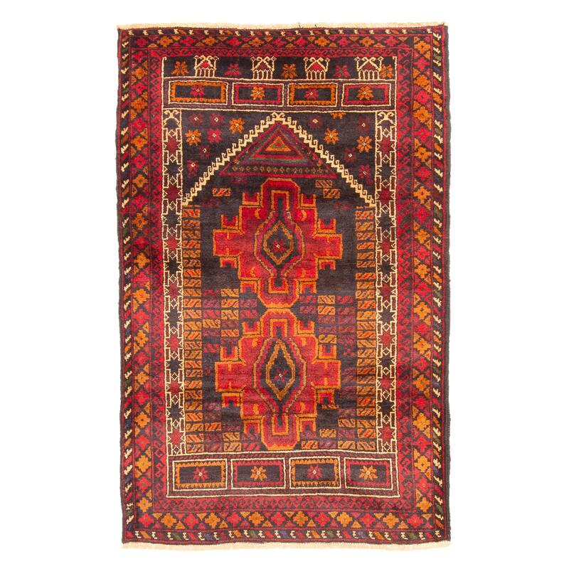 ECARPETGALLERY Hand-knotted Teimani Black Wool Rug - 2'11 x 4'7