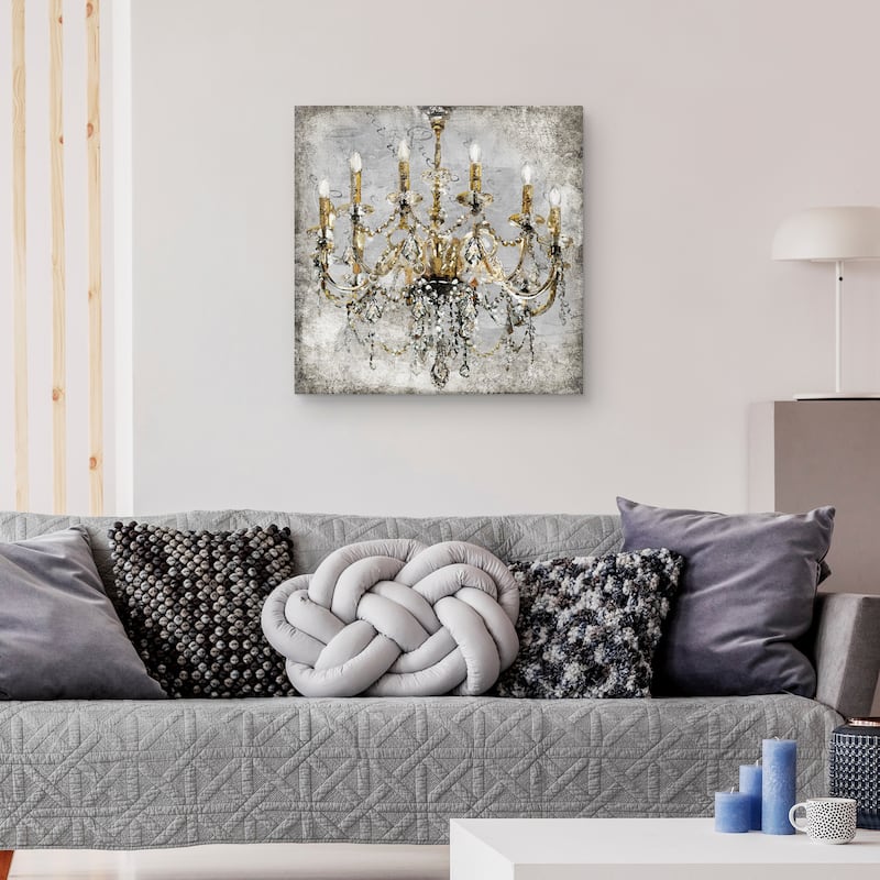 Crystal Luxe I Gold by Studio Arts Canvas Art Print