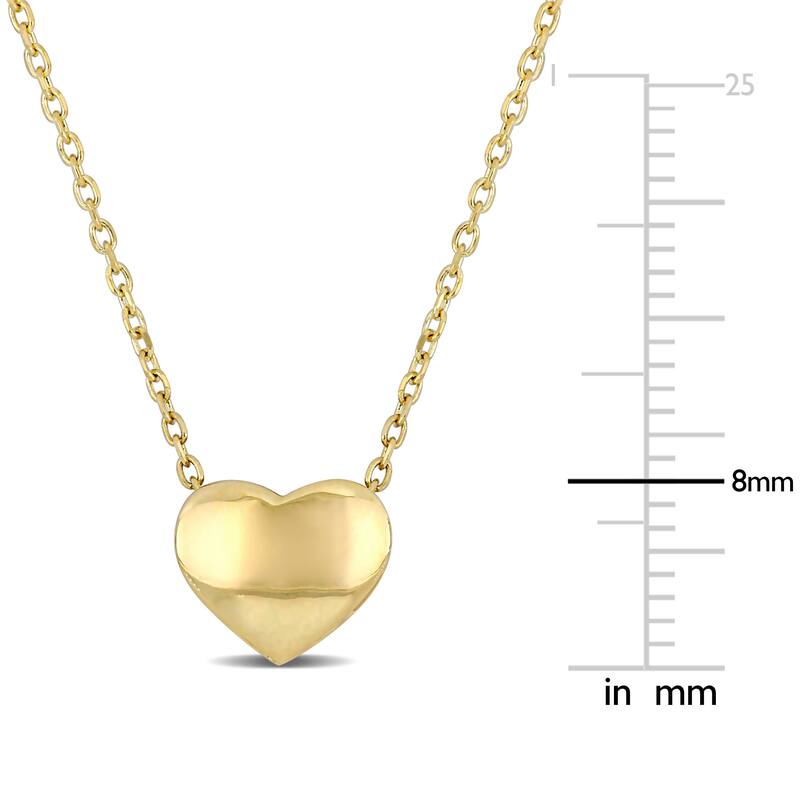 Miadora 10k Yellow Gold Heart Necklace
