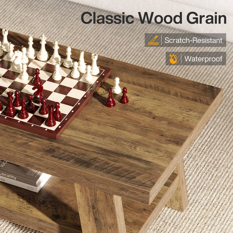 Farmhouse Coffee Table, Rectangular Center Table