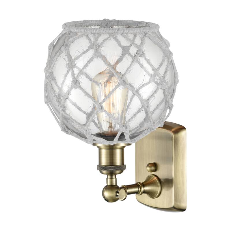 Innovations Lighting Endless Possibilities Ballston - Farmhouse Rope - 1 Light 8" Sconce - Bulb Not Included