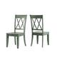 Option Antique Sage Green Chairs and Bench